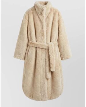 Frankie Shop Faux Fur Jacket - Natural