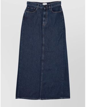 P.A.R.O.S.H. Denim High-Rise Maxi Skirt - Blue