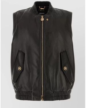 Versace Leather Jacket - Black