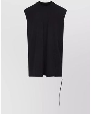 Rick Owens Relaxed Fit Sleeveless Longline T-Shirt - Black