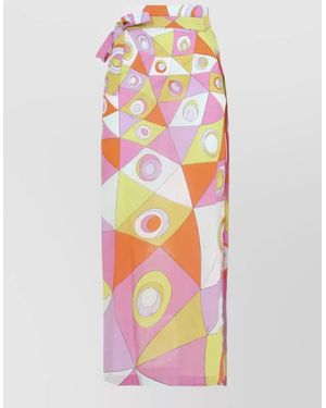 PUCCI Sheer Wrap Skirt Maxi Pareo Style - White
