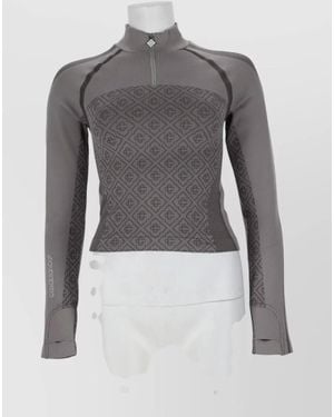 CASABLANCA Long Sleeve Monogram Fitted Jacket - Grey