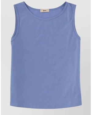 Herno Sleeveless Cotton Tank Top - Blue