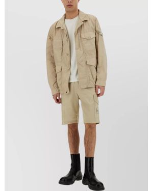 Stone Island Drip-Proof "Field" Jacket Arm Patch - Natural