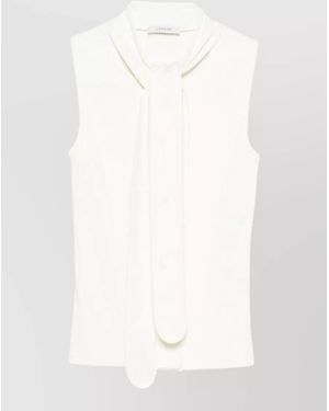 Lemaire Sleeveless Top Nylon Silk Blend Scarf - White