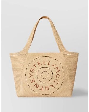 Stella McCartney Crochet Raffia Tote Bag - Natural