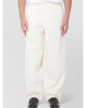 Ami Paris Denim Trousers Balloon Cut Mid Rise - White