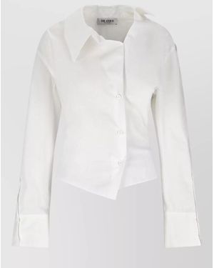 The Attico Asymmetric Cotton Shirt - White
