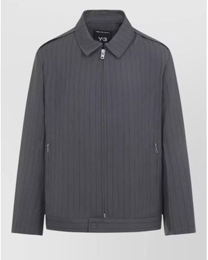 Y-3 Tailored Blouson Jacket Buttoned Hem - Gray