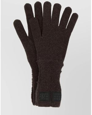 MM6 by Maison Margiela Wool Gloves - Black
