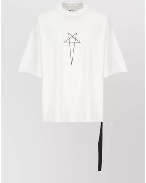 Rick Owens Graphic Print Oversized Crewneck T-Shirt - White
