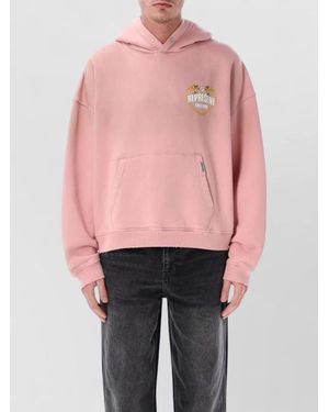 Represent Angel Spray Fade Hooded Knit Sweatshirt - Pink