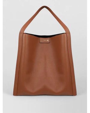 Celine Calf Leather Cube Medium Tote Bag - Brown