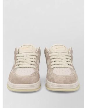 Axel Arigato Trainers Area Lo Perforated Rubber Sole Suede - Natural