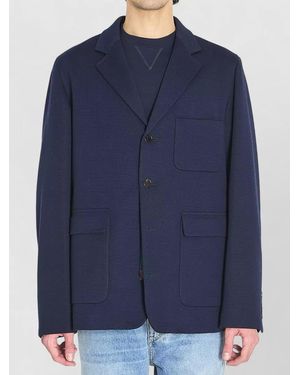 Gucci Piqué Cotton Single Breasted Tailored Jacket - Blue