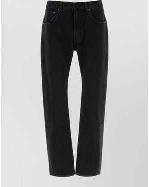 Entire studios Denim Straight Leg Jeans Belt Loops - Black