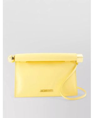 Jacquemus Le Rond Carré Leather Mini Bag - Yellow