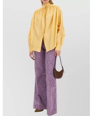 Etro Cotton Poplin Regular-Fit Shirt - Purple