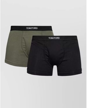 Tom Ford Cotton Boxer Briefs 2 Pack - Black