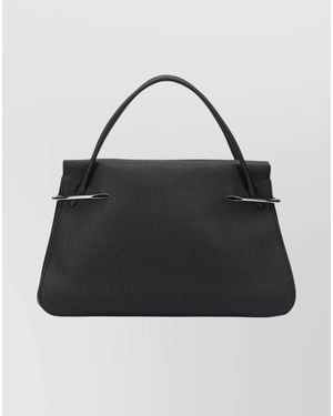 Givenchy Textured Shoulder Bags Metal Accents - Black