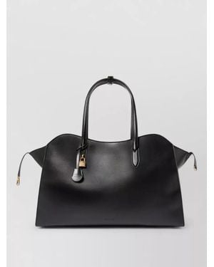 Stella McCartney Ryder Padlock Detail Tote Bag Double Handles - Black
