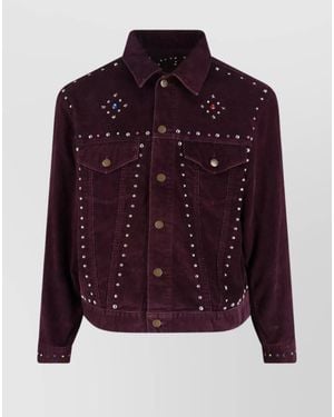 Needles Casual Corduroy Jacket Studded Design - Purple
