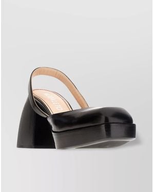 NODALETO Leather Slingback Pumps - Multicolor