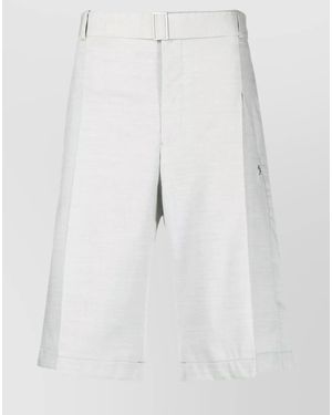 Etudes Studio Wool Pleated Wide-Leg Tailored Shorts - White