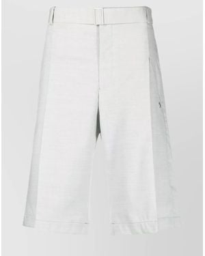 Etudes Studio Wool Pleated Wide-Leg Tailored Shorts - White