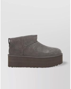 UGG Mini Platform Ankle Boots - Gray