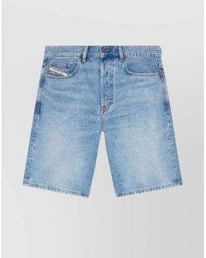 DIESEL Casual Shorts With Belt Loops And Pockets - Blue