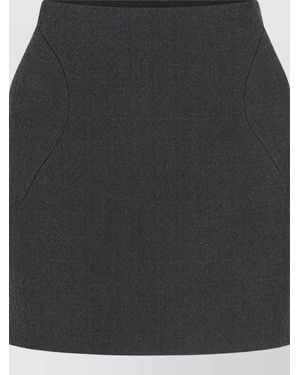 McQueen High-Rise Wool Skirt - Black