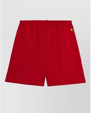 Barrow Relaxed Shorts Pants Side Slit Design - Red