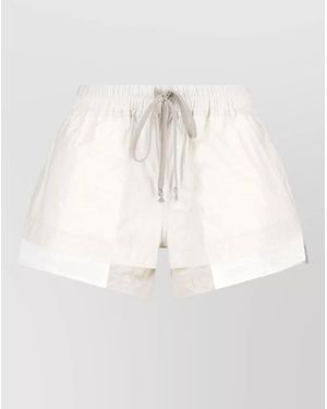 Rick Owens Nylon Mid-Rise Shorts - White