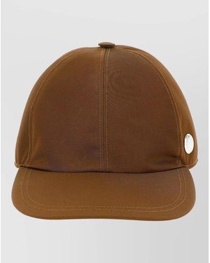 Stella McCartney Logo Cap Curved Brim Panelled Design Top - Brown