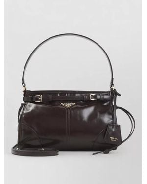 Prada Bonnie Small Leather Crossbody Hobo Bag - Multicolor