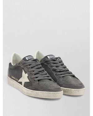 Golden Goose Star Emblem Sneakers With Contrast Heel Tab - Gray