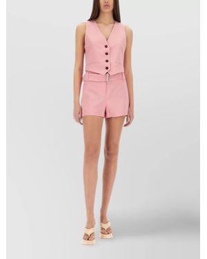 MSGM Belted Tailored Shorts - Pink