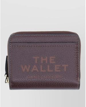 Marc Jacobs Leather Mini Compact Wallet - Purple