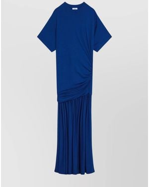 Ferragamo Draped Maxi Dress - Blue
