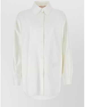 Valentino Garavani Oversized Cotton Shirt Jacket - White