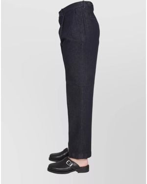 Department 5 Cotton Straight-Leg Pants - Blue