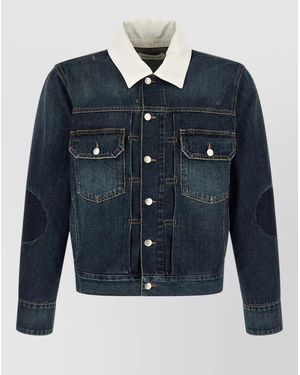 NAMACHEKO Laguna Long Sleeve Jacket Contrast Collar - Blue