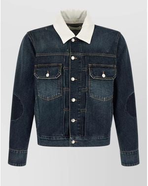 NAMACHEKO Laguna Long Sleeve Jacket Contrast Collar - Blue