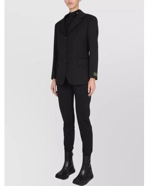 Raf Simons Single-Breasted Jacket Notched Lapels - Black