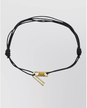 Aliita V Letter Bracelet Adjustable Cord - White