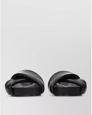 Jil Sander Leather Slides - Black
