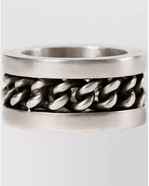 Ann Demeulemeester Maren Chain Ring Polished Design - Metallic