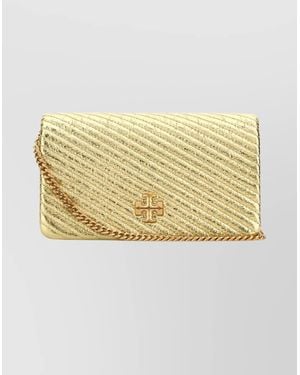Tory Burch Kira Clutch Bag Chain Strap - Metallic
