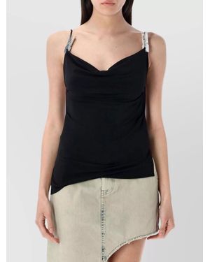 Coperni Cowl Neckline Tank Top - Black